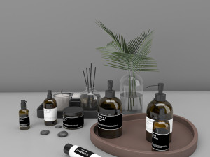bathroom decor set 3D Modell
