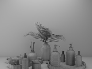 bathroom decor set 3D Modell