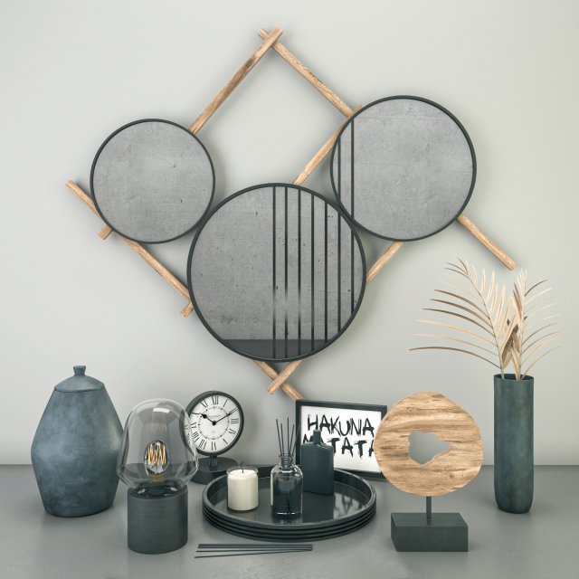 decorative set Model 3D .c4d .max .obj .3ds .fbx .stl .blend 
