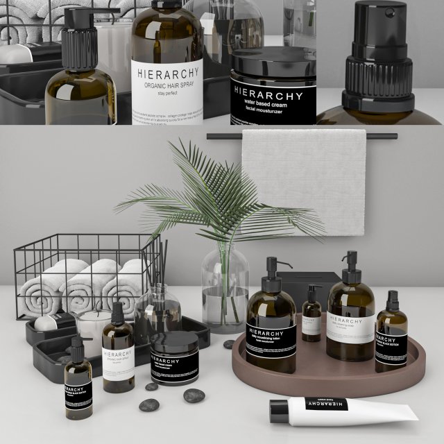 bathroom decor set 4 Modello 3D .c4d .max .obj .3ds .fbx .stl .blend 