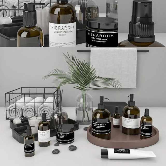 conjunto de decoração de banheiro 4 Modelo 3D .c4d .max .obj .3ds .fbx .stl .blend