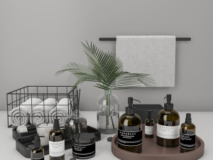 bathroom decor set 4 Modello 3D
