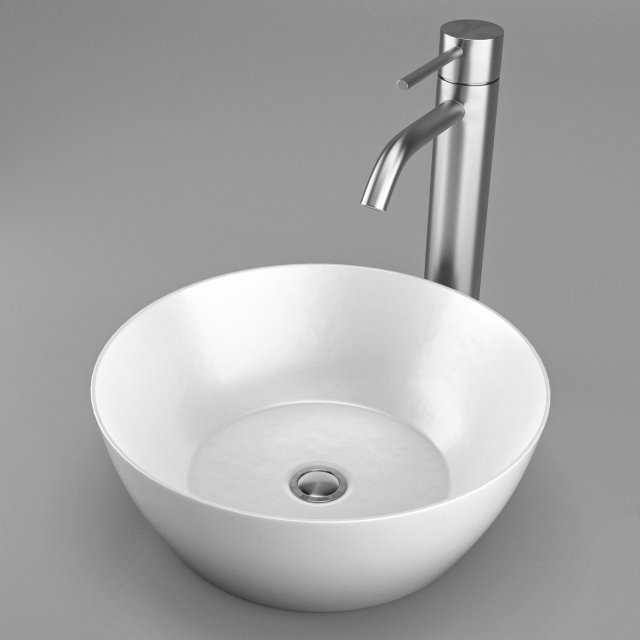 bathroom sink 3D Model .c4d .max .obj .3ds .fbx .stl .blend 