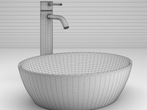 black bathroom sink Modelo 3D