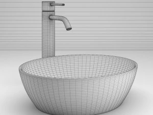 pia de banheiro preta Modelo 3D