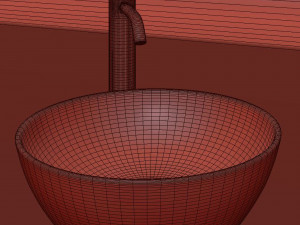 black bathroom sink Modelo 3D