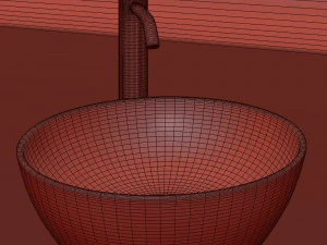 pia de banheiro preta Modelo 3D