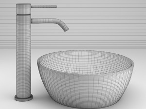 black bathroom sink Modelo 3D