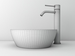 modern bathroom sink 3D Model