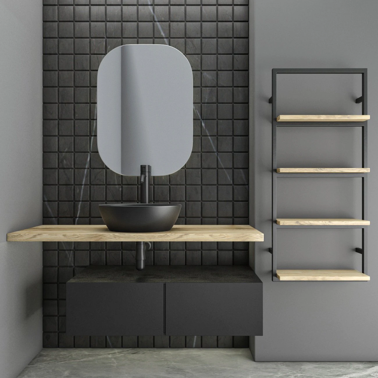 bathroom set 7 3D Model .c4d .max .obj .3ds .fbx .stl .blend 