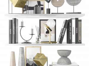 棚上の装飾セット 5 3Dモデル