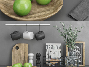 modern kitchen set 15 3D Model