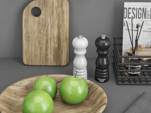 modern kitchen set 15 3D Model
