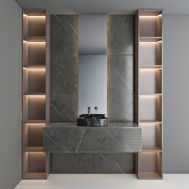 bathroom set 19 3D 모델 .c4d .max .obj .3ds .fbx .stl .blend 