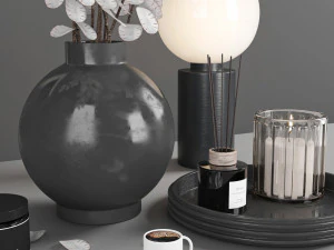 conjunto decorativo com lunaria Modelo 3D