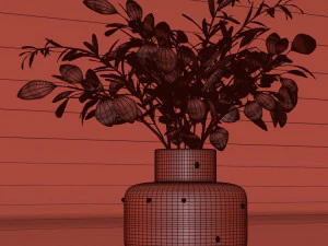 buqu&ecirc; de eucalipto e ramo de oliveira Modelo 3D