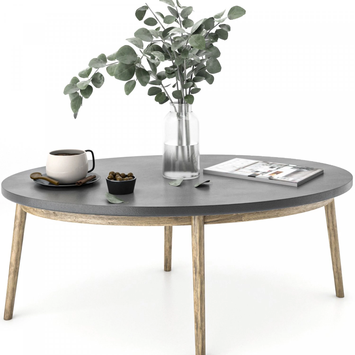 coffe table set 4 3D Model .c4d .max .obj .3ds .fbx .stl .blend 