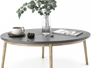 coffe table set 4 3D Model