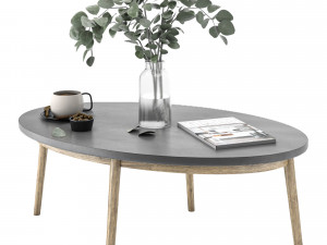 coffe table set 4 Modelo 3D