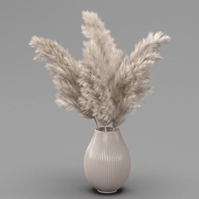 pampas bouquet 3D-Modell .c4d .max .obj .3ds .fbx .stl .blend 