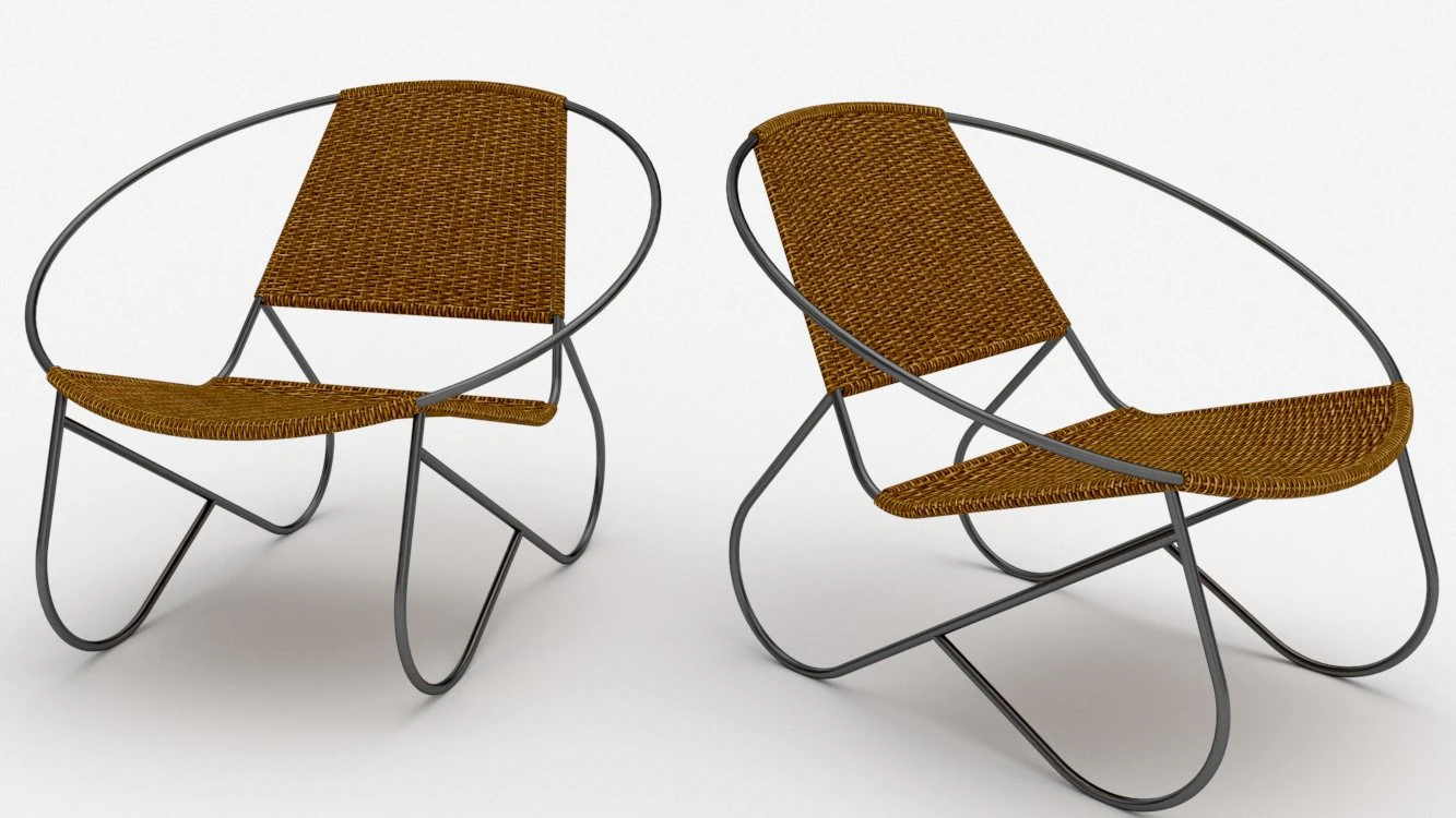 silla redonda 3D Model .c4d .max .obj .3ds .fbx .stl .blend 