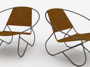 silla redonda Modello 3D