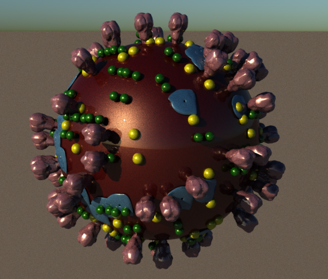 covid-19 3D Модель .c4d .max .obj .3ds .fbx .stl .blend 