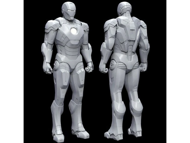 iron man mzark 7 3D Model .c4d .max .obj .3ds .fbx .stl .blend 