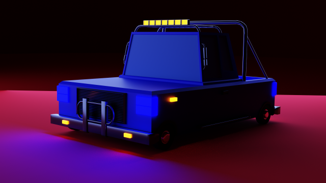 cartoon car 3D Model .c4d .max .obj .3ds .fbx .stl .blend