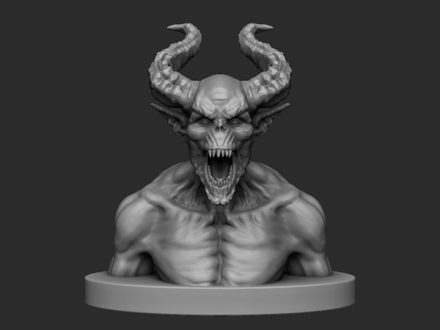 demon - 3d printing ready 3D Принт Модель .c4d .max .obj .3ds .fbx .stl .blend 