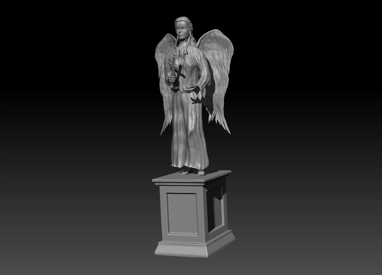 angel woman 3D Model .c4d .max .obj .3ds .fbx .stl .blend
