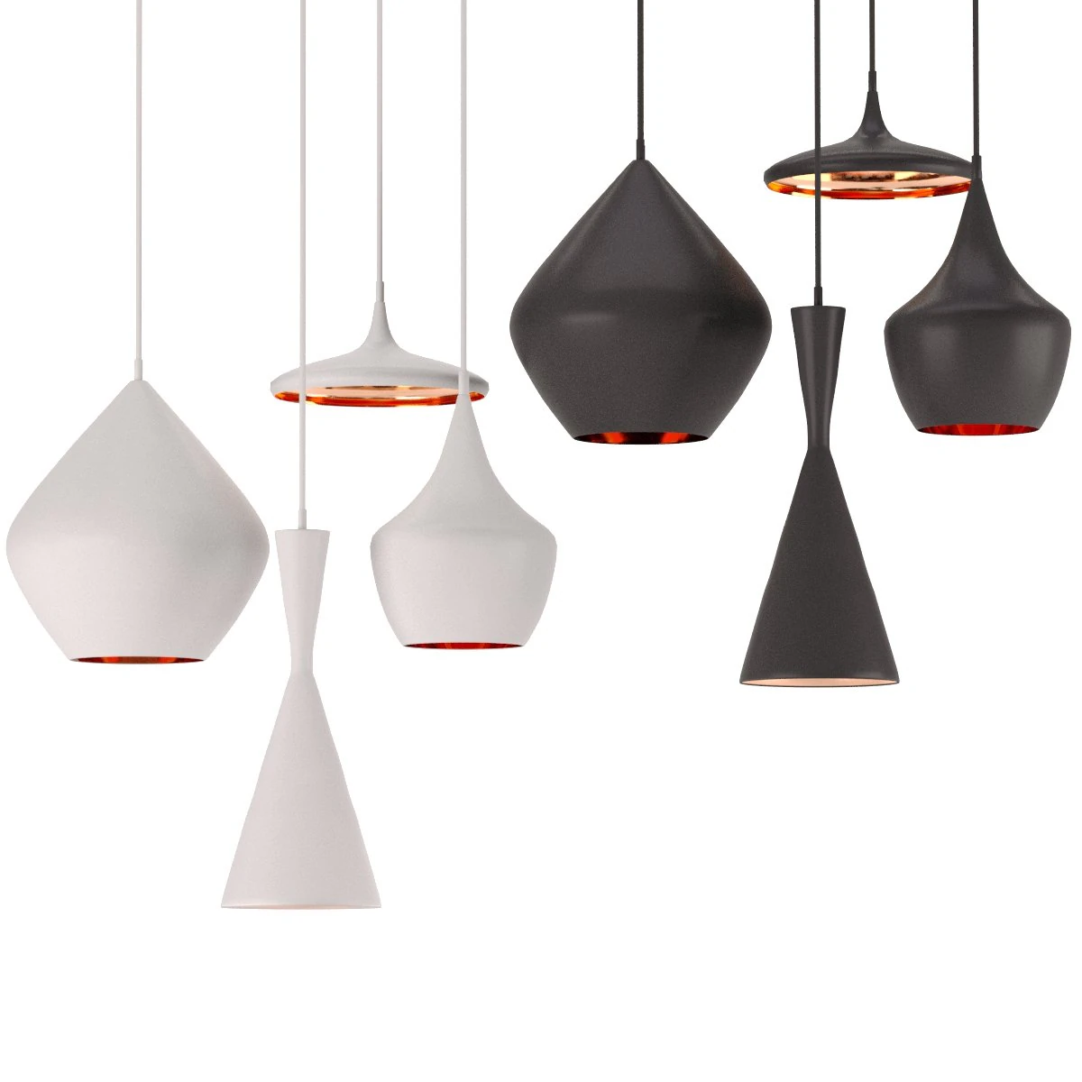 tom dixon lighting set 3D Model .c4d .max .obj .3ds .fbx .stl .blend 