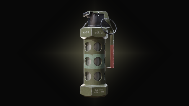 m84 stun grenade Modello 3D .c4d .max .obj .3ds .fbx .stl .blend 