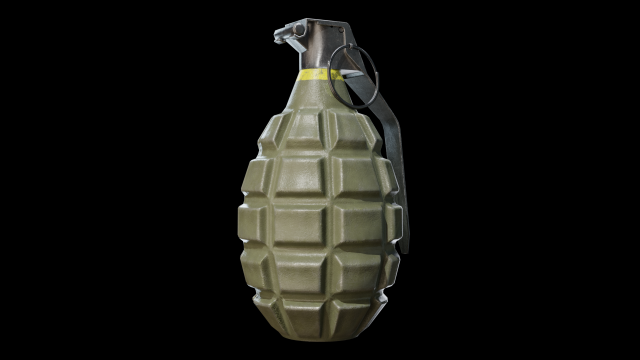 mk2 frag grenade 3D Model .c4d .max .obj .3ds .fbx .stl .blend 