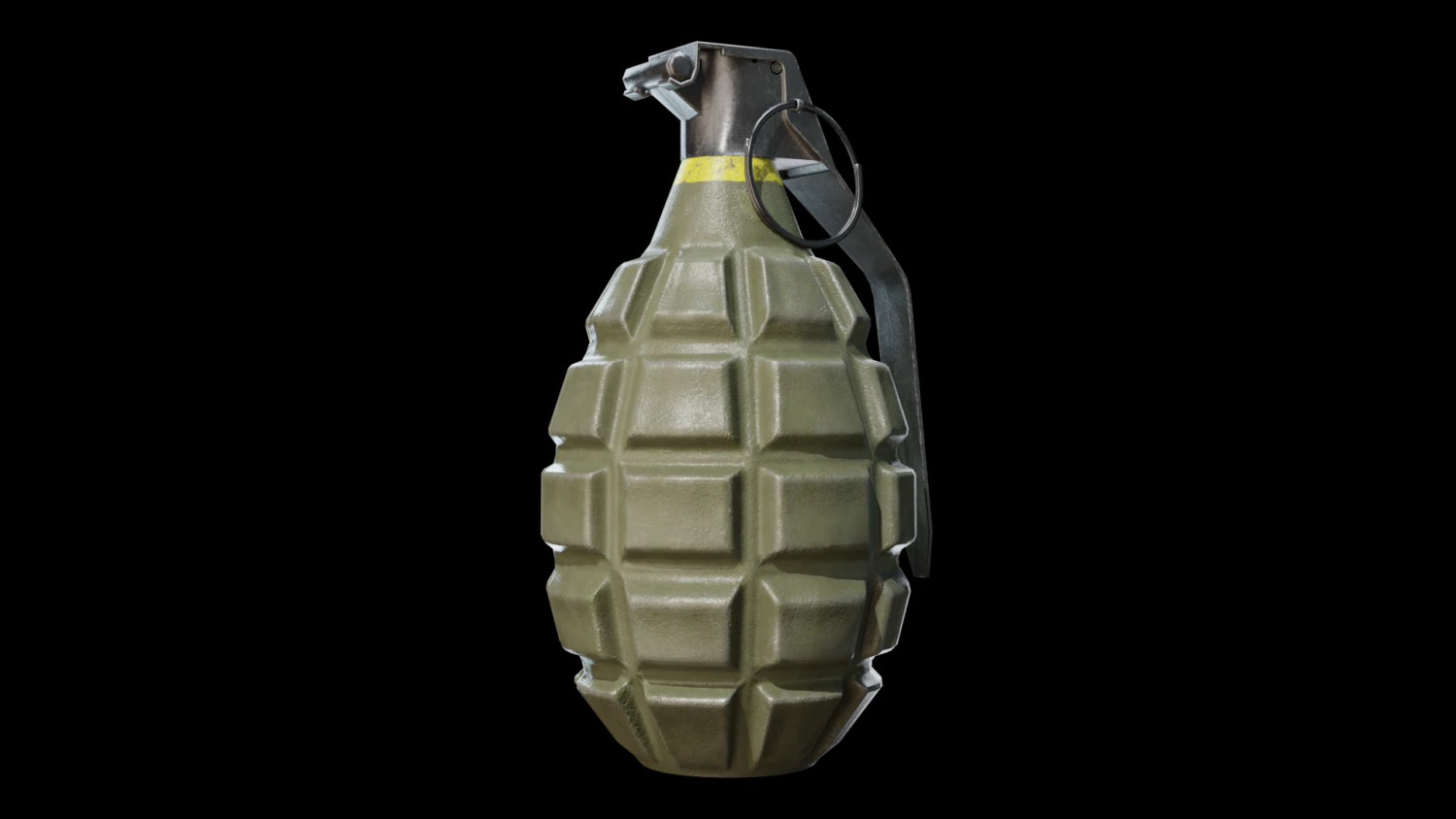 mk2 frag grenade 3D Model .c4d .max .obj .3ds .fbx .stl .blend 