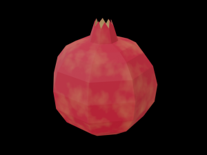 20 fruits - low poly flat shaded Modello 3D