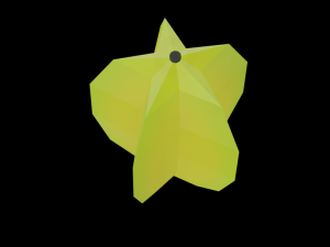20 fruits - low poly flat shaded Modello 3D