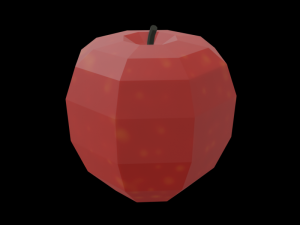 20 fruits - low poly flat shaded Modello 3D