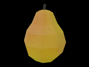20 fruits - low poly flat shaded Modello 3D