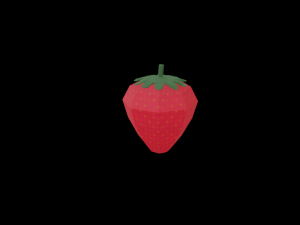 20 fruits - low poly flat shaded Modello 3D