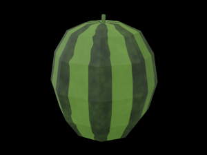 20 fruits - low poly flat shaded Modello 3D