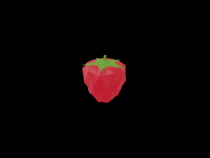 20 fruits - low poly flat shaded Modello 3D