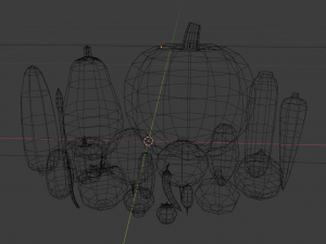 20 vegetables - low poly flat shaded Modèle 3D