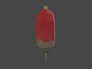 20 vegetables - low poly flat shaded 3D Model
