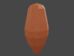 20 vegetables - low poly flat shaded 3D Model