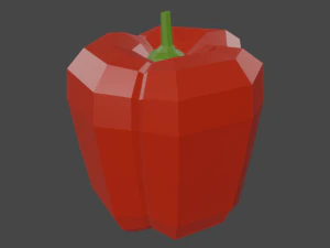 20 vegetables - low poly flat shaded 3D Model