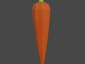 20 vegetables - low poly flat shaded 3D Model