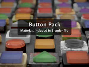 बटन पैक 6 आकार अनंत संभावनाएं 3D मॉडल