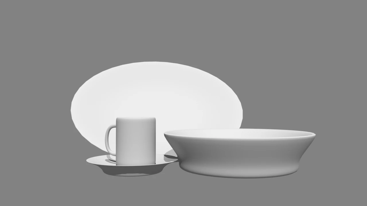 crockery 3D Model .c4d .max .obj .3ds .fbx .stl .blend