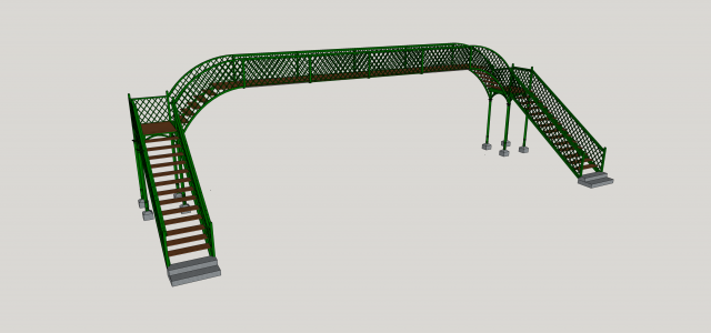 pedestrian bridge fcca Modèle 3D .c4d .max .obj .3ds .fbx .stl .blend 